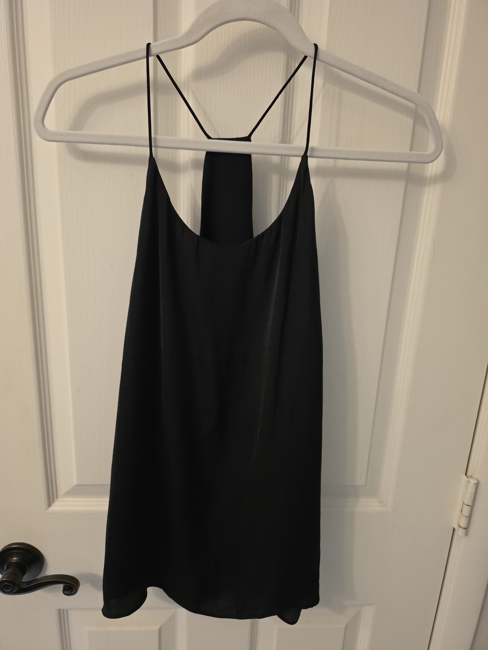 Black Slip Dress with Spaghetti Straps